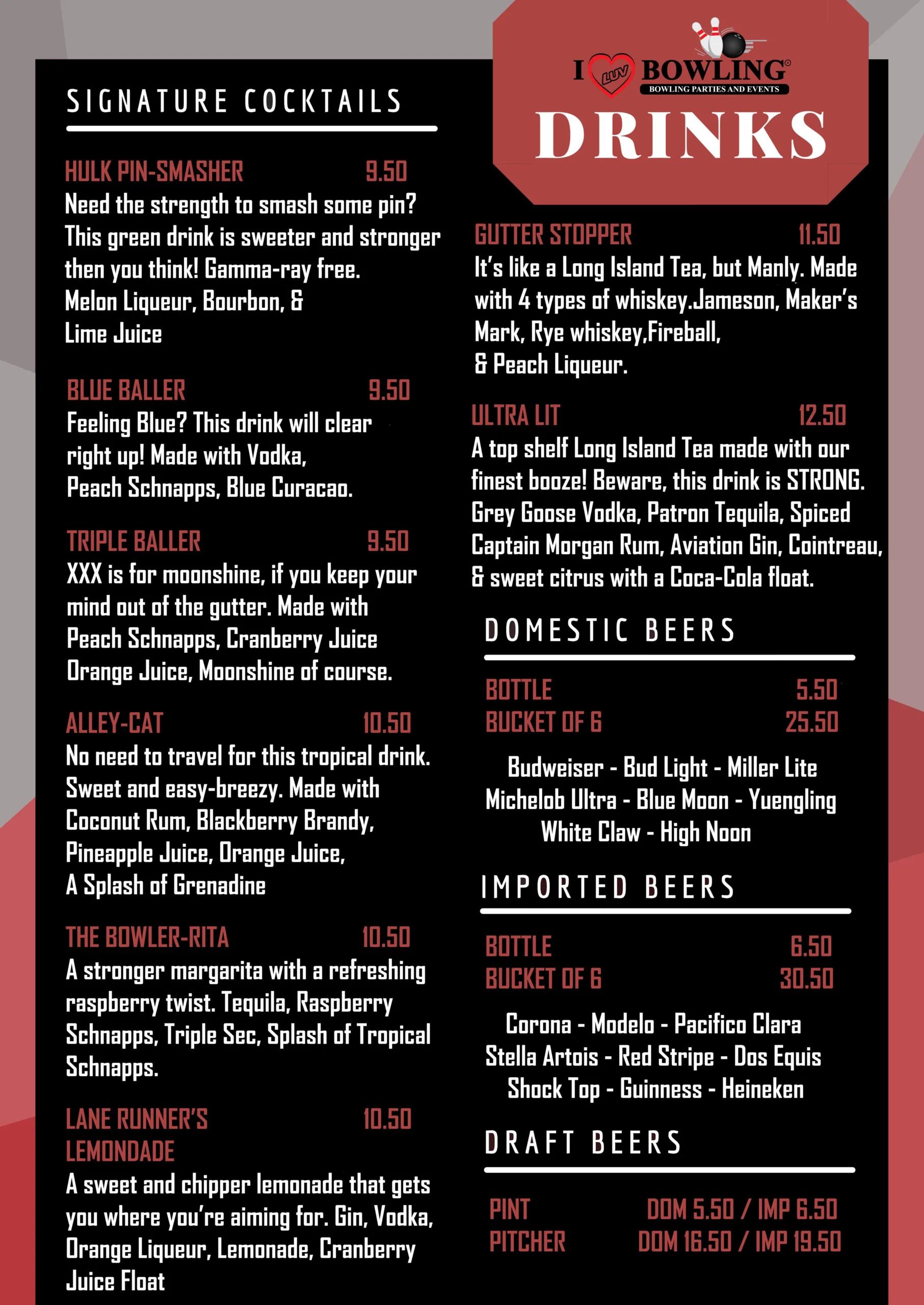 Drink Menu